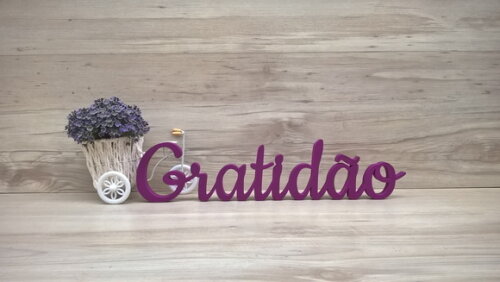 Gratidão - Palavra de Mesa em mdf