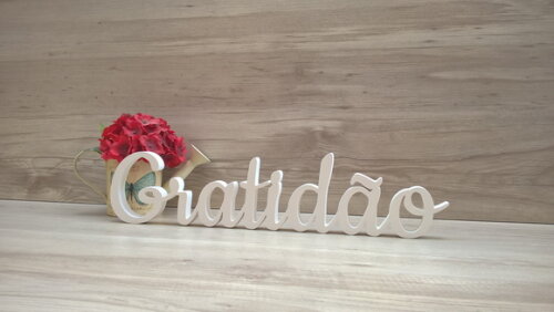 Gratidão - Palavra de Mesa em mdf