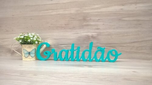 Gratidão - Palavra de Mesa em mdf