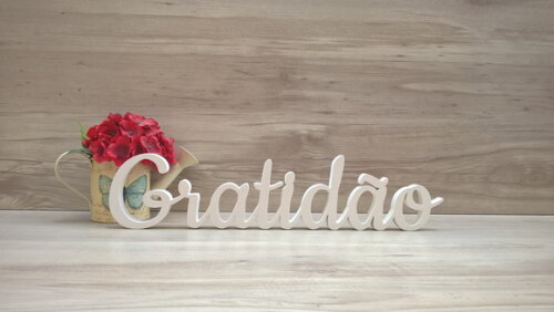 Gratidão - Palavra de Mesa em mdf