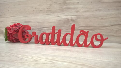 Gratidão - Palavra de Mesa em mdf
