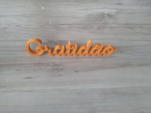 Gratidão - Palavra de Mesa em mdf - Tamanho m