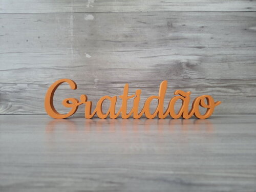 Gratidão - Palavra de Mesa em mdf - Tamanho m