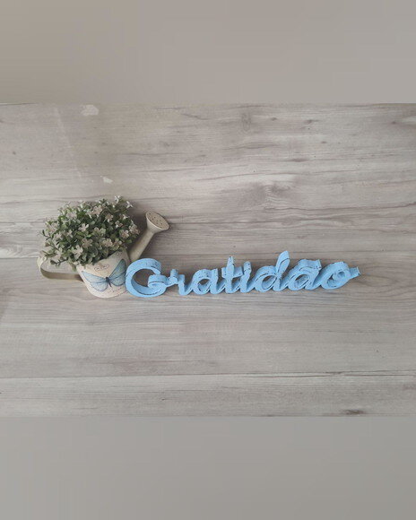 Gratidão - Palavra de Mesa em mdf - Tamanho m