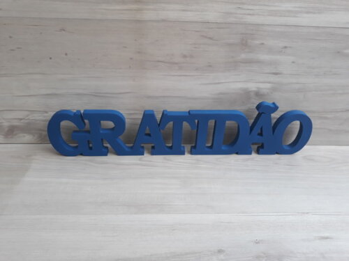 Gratidão - Palavra de mesa em MDF mod. BK - tamanho G