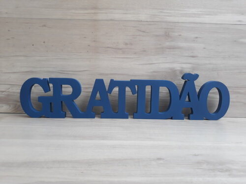 Gratidão - Palavra de mesa em MDF mod. BK - tamanho G