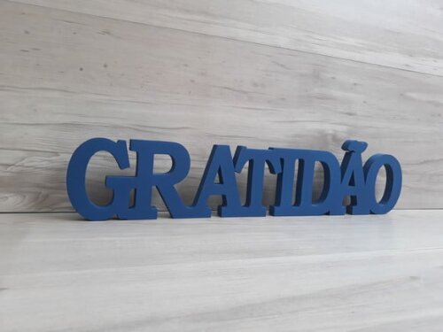 Gratidão - Palavra de mesa em MDF mod. BK - tamanho G