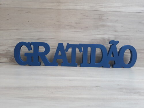 Gratidão - Palavra de mesa em MDF mod. BK - tamanho G
