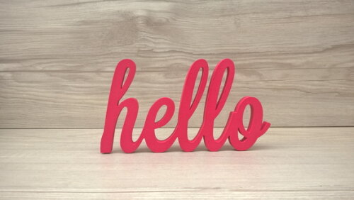 hello - palavra decorativa de mesa