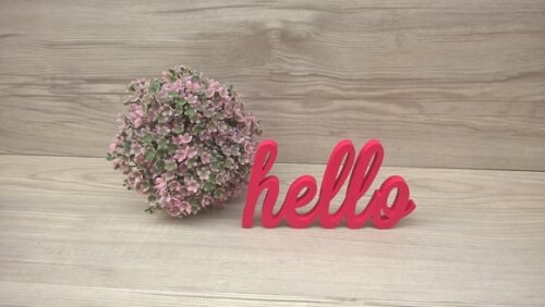 hello - palavra decorativa de mesa