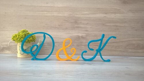 Iniciais com & - 15 cm