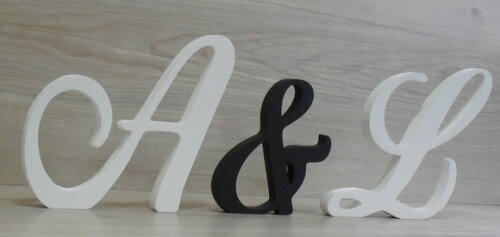 Iniciais com & - Modelo Cursivo - 15 cm