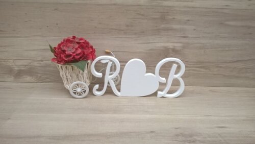 Iniciais com Coração - mod LS