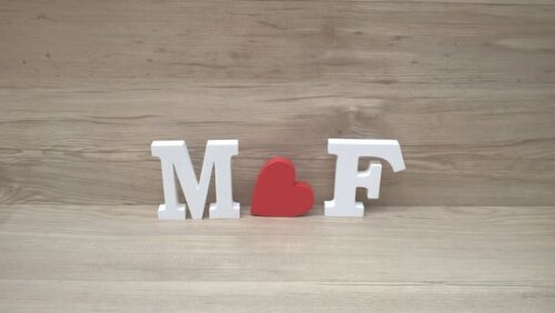 Iniciais com Coração - modelo BK