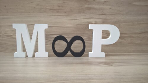 Iniciais com simbolo Infinito - 15 cm