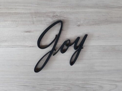 Joy - Palavra Decorativa de Parede em mdf