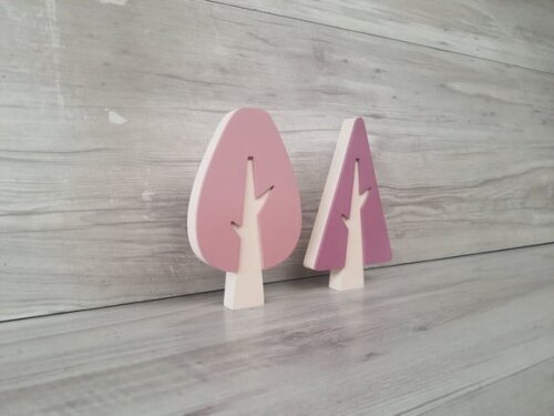 Kit Árvores Escandinavas - Peças de Mesa em mdf - 15 cm