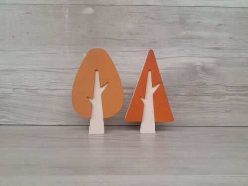 Kit Árvores Escandinavas - Peças de Mesa em mdf - 15 cm