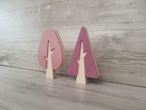 Kit Árvores Escandinavas - Peças de Mesa em mdf - 15 cm