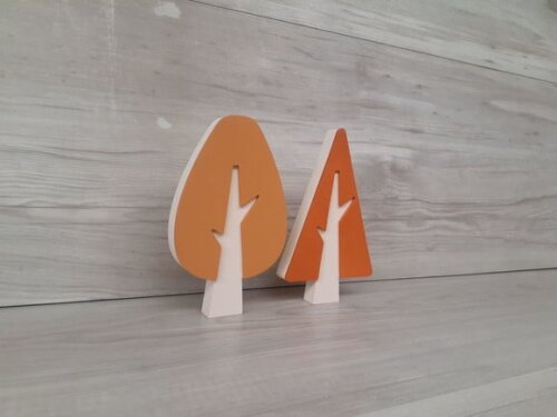 Kit Árvores Escandinavas - Peças de Mesa em mdf - 15 cm