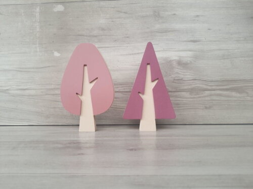 Kit Árvores Escandinavas - Peças de Mesa em mdf - 15 cm