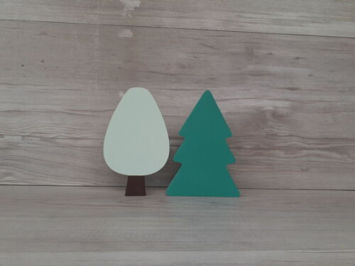 Kit Árvores Escandinavas - Peças de Mesa em mdf - 15 cm