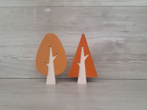 Kit Árvores Escandinavas - Peças de Mesa em mdf - 15 cm
