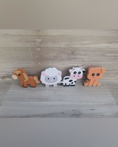 Kit Fazendinha - Bichinhos de Mesa em mdf - 15 cm
