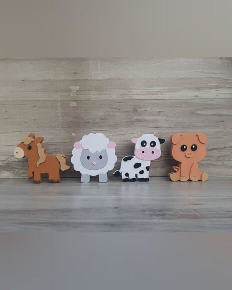 Kit Fazendinha - Bichinhos de Mesa em mdf - 15 cm
