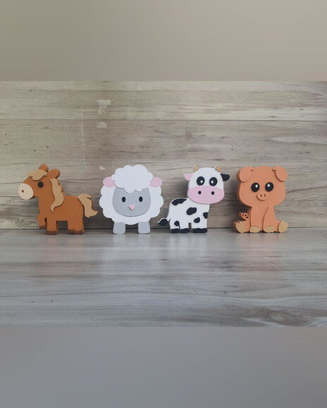 Kit Fazendinha - Bichinhos de Mesa em mdf - 15 cm