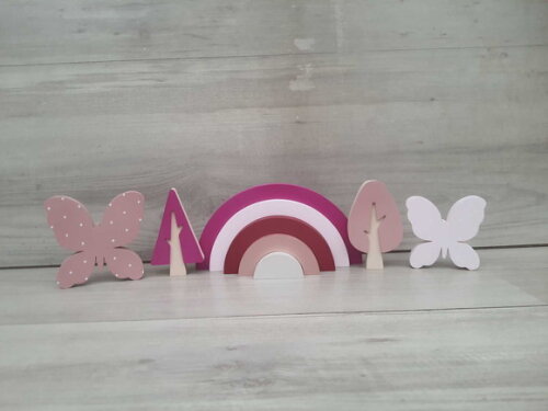 Kit Jardim Encantado - Arco Íris + Borboletas + Árvores - P