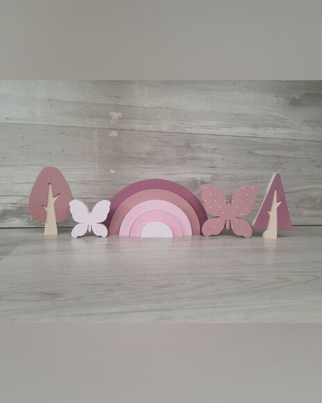 Kit Jardim Encantado - Arco Íris + Borboletas + Árvores
