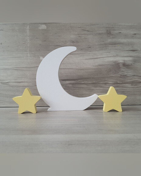 Kit Lua e Estrelas - Peça de Mesa em mdf