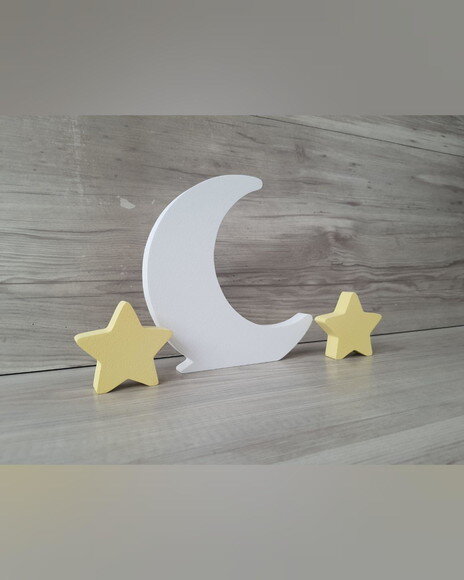 Kit Lua e Estrelas - Peça de Mesa em mdf