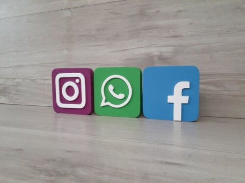 Kit Mídias Sociais - Peças de Mesa em mdf - 12 cm