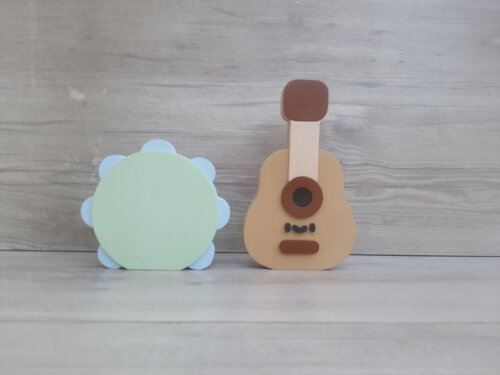 Kit Musical em mdf - Pandeiro e Violão