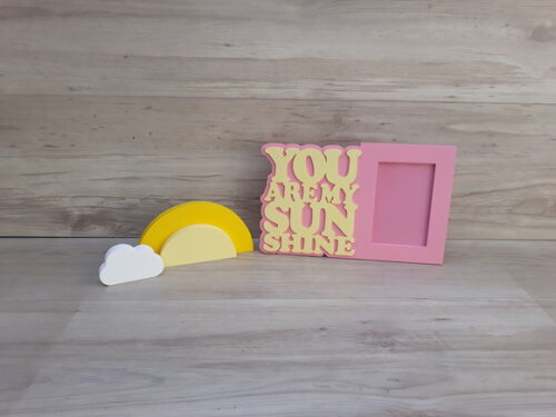 Kit Porta Retrato You Are My Sunshine + sol + nuvem