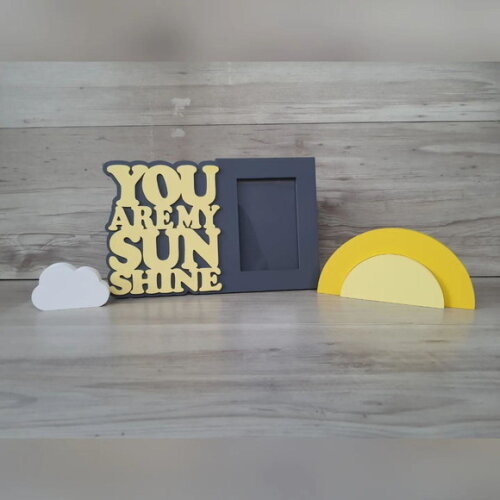 Kit Porta Retrato You Are My Sunshine + sol + nuvem