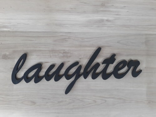 Laughter - Palavra Decorativa de Parede em mdf