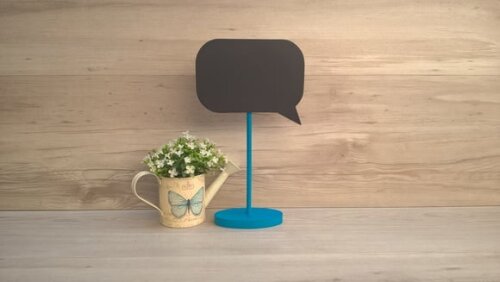 Lousa de Mesa Balão de Fala G