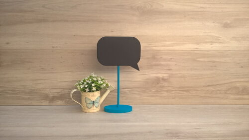 Lousa de Mesa Balão de Fala G