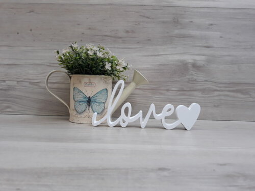 love coração - lettering em mdf