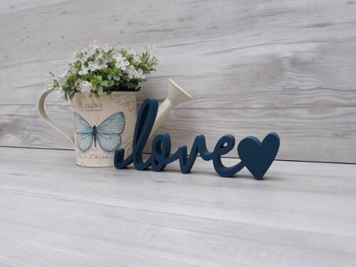 love coração - lettering em mdf