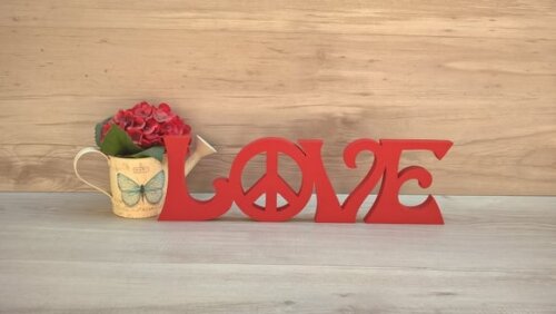 Love horizontal - linha Hippie - 8 cm