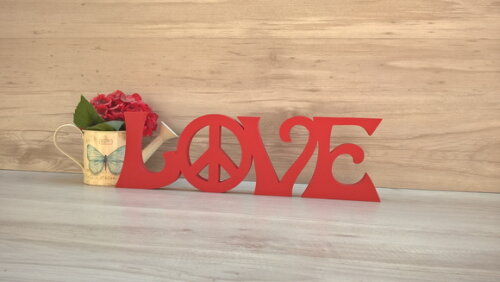 Love horizontal - linha Hippie - 8 cm