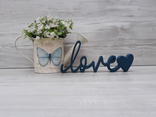 love coração - lettering em mdf