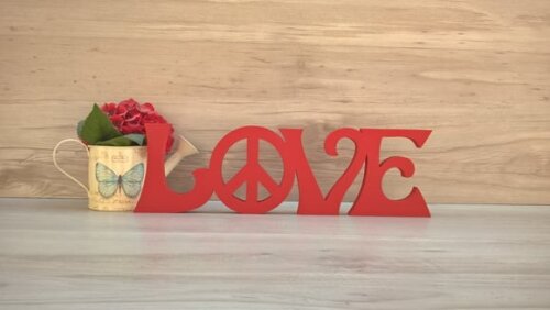 Love horizontal - linha Hippie - 8 cm