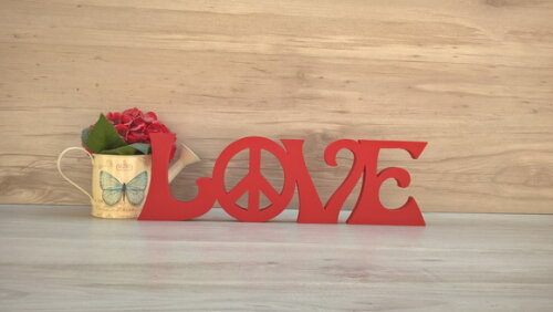 Love horizontal - linha Hippie - 8 cm