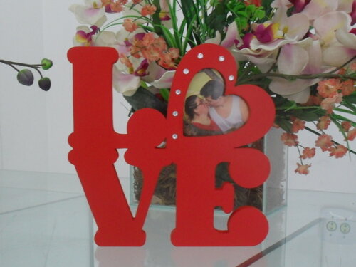 Love NY Coração Porta Retrato