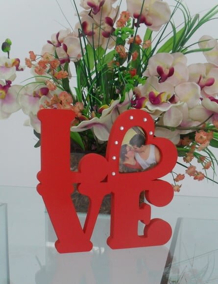 Love NY Coração Porta Retrato